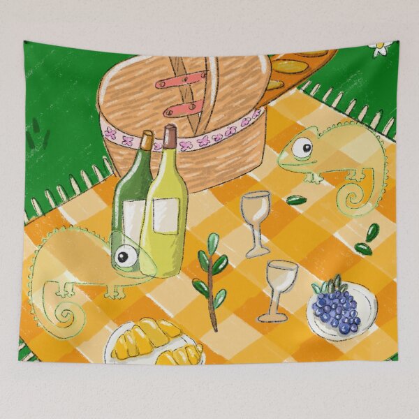 Item preview, Chameleons having a picnic.  designed and sold by BluluStudio.
