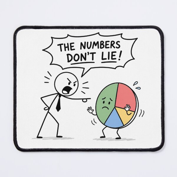 Item preview, Numbers Don't Lie Stick Figure Shouting at Data Chart - Funny Analyst & Trader Office Humor designed and sold by Ink Matrix.