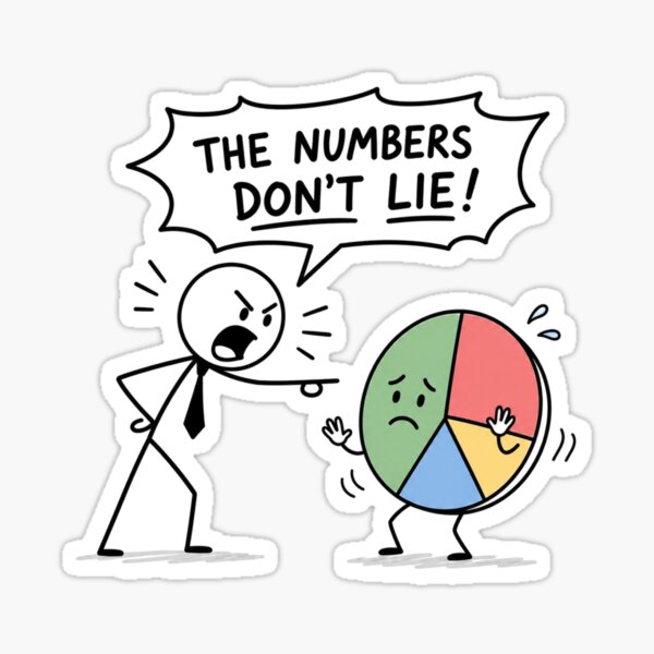 Item preview, Numbers Don't Lie Stick Figure Shouting at Data Chart - Funny Analyst & Trader Office Humor designed and sold by Ink Matrix.