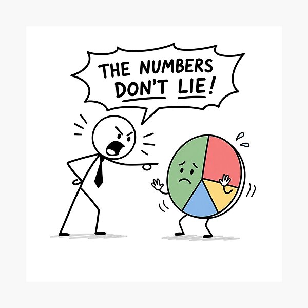 Item preview, Numbers Don't Lie Stick Figure Shouting at Data Chart - Funny Analyst & Trader Office Humor designed and sold by Ink Matrix.
