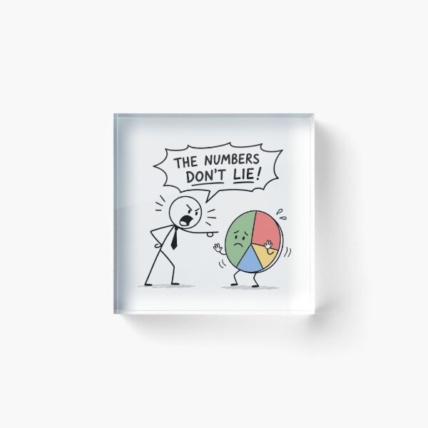 Item preview, Numbers Don't Lie Stick Figure Shouting at Data Chart - Funny Analyst & Trader Office Humor designed and sold by Ink Matrix.