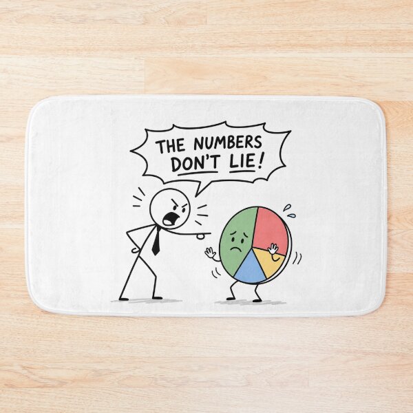 Item preview, Numbers Don't Lie Stick Figure Shouting at Data Chart - Funny Analyst & Trader Office Humor designed and sold by Ink Matrix.