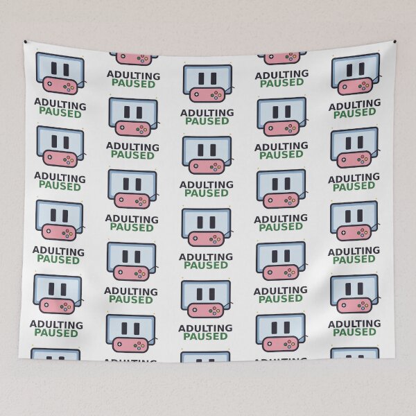 Item preview, Adulting Paused — Funny Gamer Design, Cute Gift For Procrastinators designed and sold by QuirkyCartel.