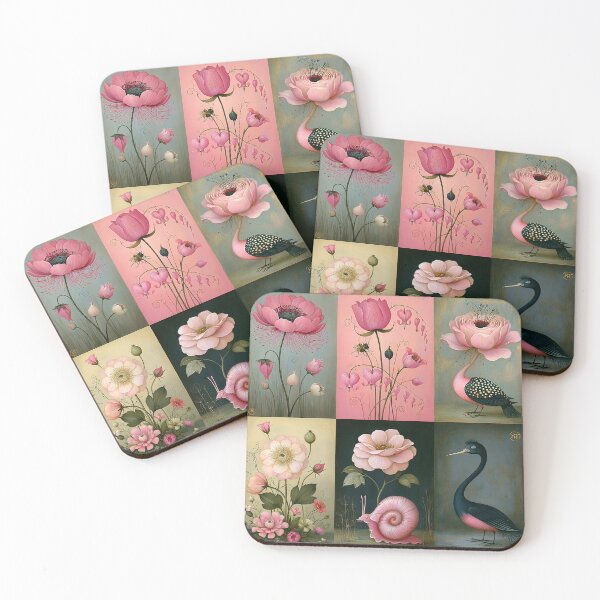 Item preview, Botanical Dreamscape - Surreal Pink Floral Art Collage designed and sold by Creative Nook.