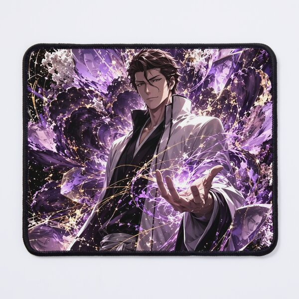 Item preview, Aizen | Mystic Purple Sorcerer | Cosmic Energy Warrior | Dark Fantasy Anime Inspired Art designed and sold by Dyan4.