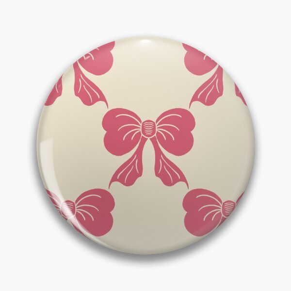 Item preview, Large Vintage Rose Pink Bows on Cream Trellis designed and sold by DColourMuse.