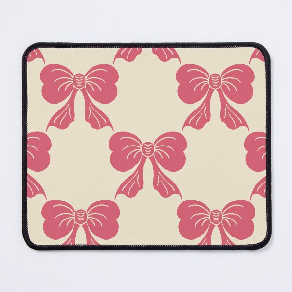 Item preview, Large Vintage Rose Pink Bows on Cream Trellis designed and sold by DColourMuse.
