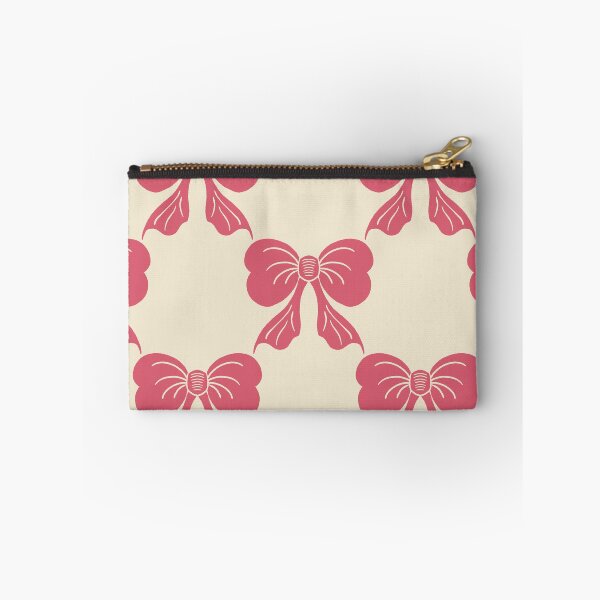 Item preview, Large Vintage Rose Pink Bows on Cream Trellis designed and sold by DColourMuse.