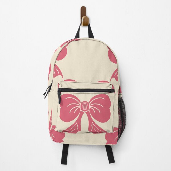 Item preview, Large Vintage Rose Pink Bows on Cream Trellis designed and sold by DColourMuse.