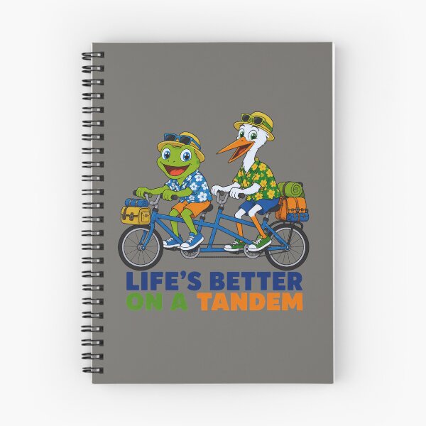 Item preview, Life's Better on a Tandem – Frog & Stork Funny Bicycle T-Shirt designed and sold by Aimetoi.