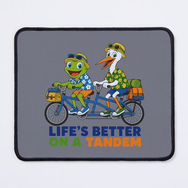 Item preview, Life's Better on a Tandem – Frog & Stork Funny Bicycle T-Shirt designed and sold by Aimetoi.