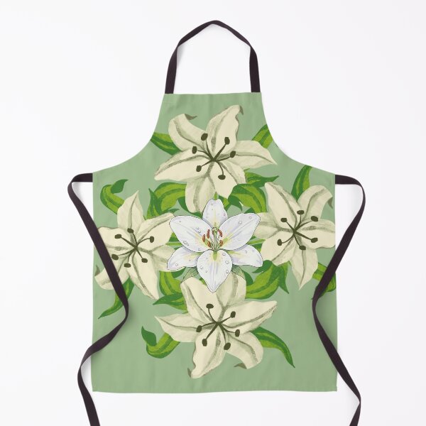 Item preview, Elegant White Lily Botanical Floral Garden Pattern designed and sold by Jyoti Digital Artist.