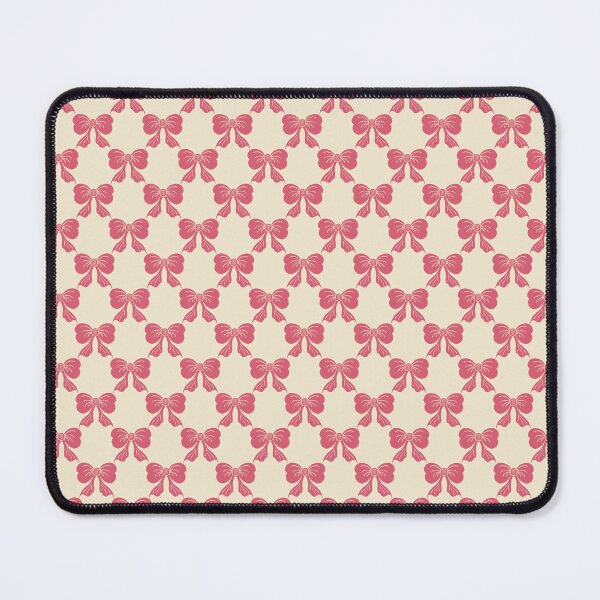 Item preview, Small Vintage Rose Pink Bows on Cream Trellis designed and sold by DColourMuse.