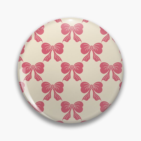 Item preview, Medium Vintage Rose Pink Bows on Cream Trellis designed and sold by DColourMuse.