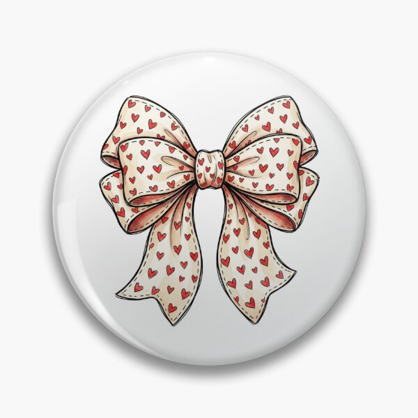 Item preview, Cute Coquette Red Heart Bow Aesthetic Preppy Romantic Soft Girl Vintage Ribbon Illustration designed and sold by raedattia.