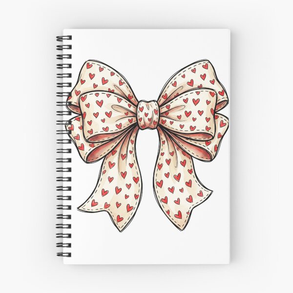 Item preview, Cute Coquette Red Heart Bow Aesthetic Preppy Romantic Soft Girl Vintage Ribbon Illustration designed and sold by raedattia.