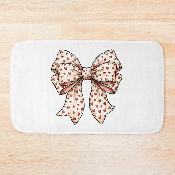 Item preview, Cute Coquette Red Heart Bow Aesthetic Preppy Romantic Soft Girl Vintage Ribbon Illustration designed and sold by raedattia.