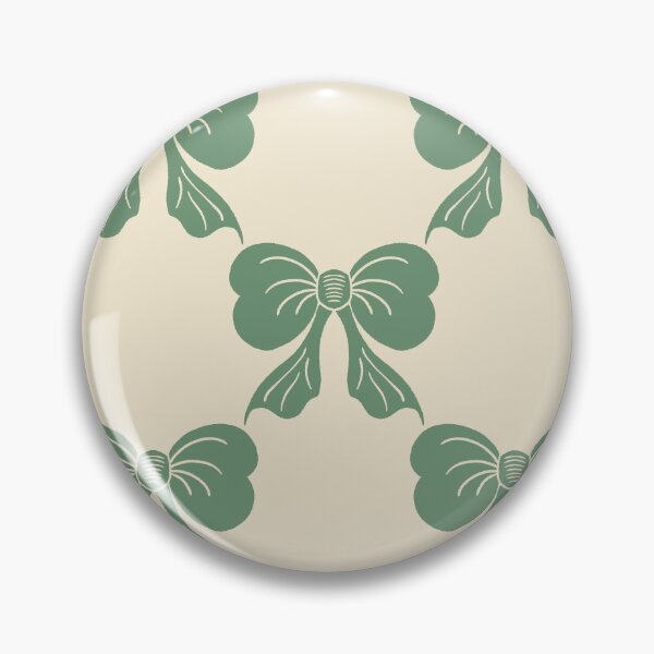 Item preview, Large Vintage Sage Green Bows on Cream Trellis designed and sold by DColourMuse.