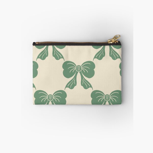 Item preview, Large Vintage Sage Green Bows on Cream Trellis designed and sold by DColourMuse.