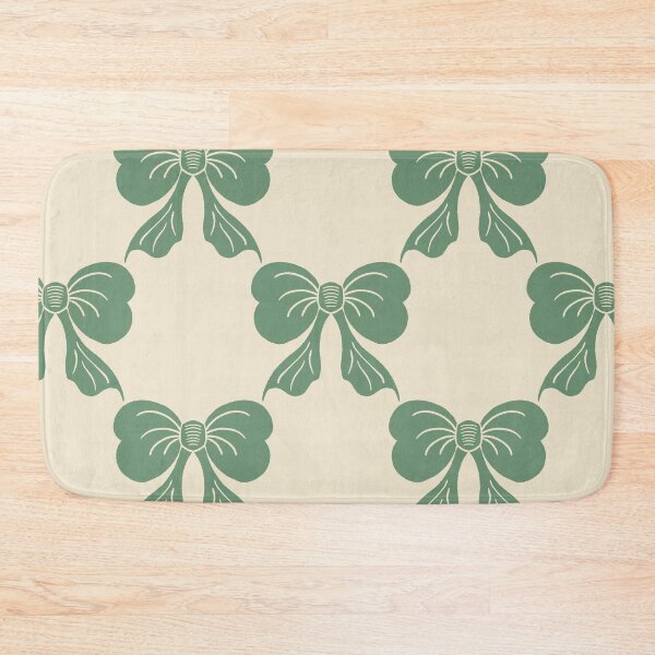 Item preview, Large Vintage Sage Green Bows on Cream Trellis designed and sold by DColourMuse.
