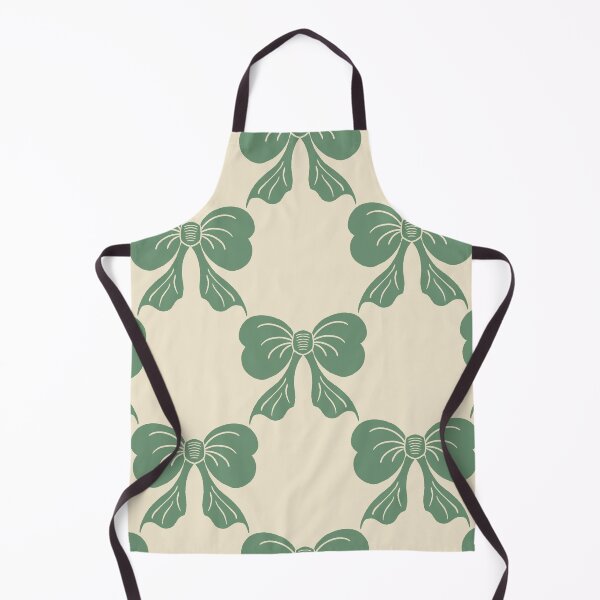 Item preview, Large Vintage Sage Green Bows on Cream Trellis designed and sold by DColourMuse.