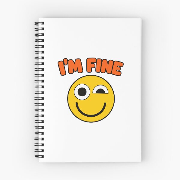 Item preview, I'm Fine Winking Emoji Sarcastic Mental Health Design designed and sold by w1ckerman.