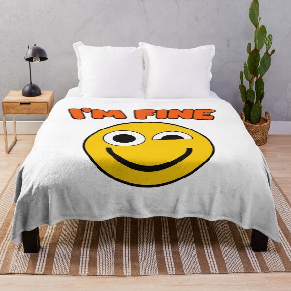 Item preview, I'm Fine Winking Emoji Sarcastic Mental Health Design designed and sold by w1ckerman.