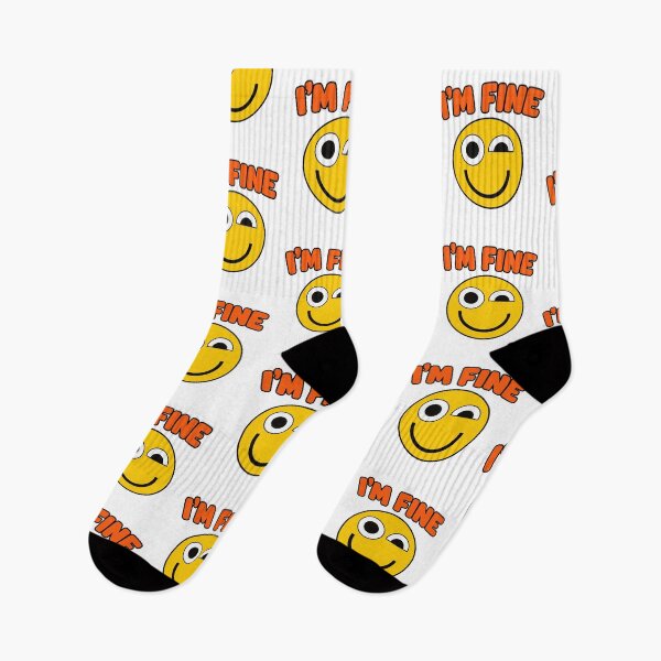 Item preview, I'm Fine Winking Emoji Sarcastic Mental Health Design designed and sold by w1ckerman.