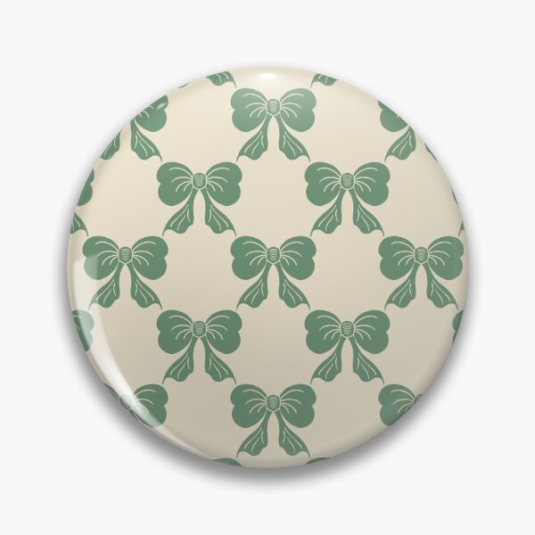 Item preview, Medium Vintage Sage Green Bows on Cream Trellis designed and sold by DColourMuse.