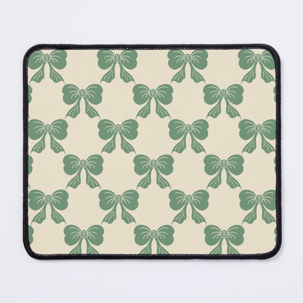 Item preview, Medium Vintage Sage Green Bows on Cream Trellis designed and sold by DColourMuse.