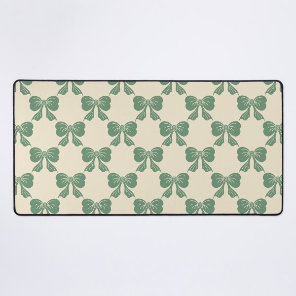 Item preview, Medium Vintage Sage Green Bows on Cream Trellis designed and sold by DColourMuse.