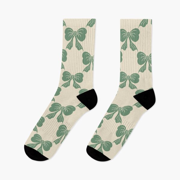 Item preview, Medium Vintage Sage Green Bows on Cream Trellis designed and sold by DColourMuse.