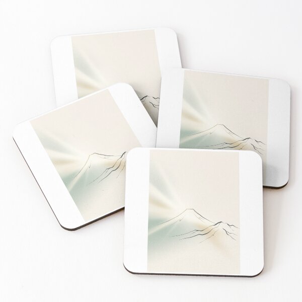 Item preview, Japanese Mount Fuji Art, Minimalist Japanese Mountain Art, Wabi Sabi Wall Decor designed and sold by Wagara-J.