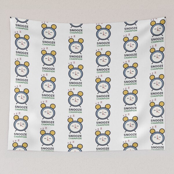 Item preview, Snooze Champion — Funny Sleepy Alarm Clock Design, Cute Gift For Late Risers designed and sold by QuirkyCartel.