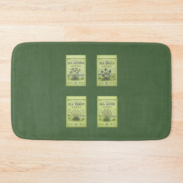 Item preview, Vintage Seed Packets PRINT ONLY NOT REAL- Coastal Wildflowers Series 001-004 - pastel lime color designed and sold by Beachy.