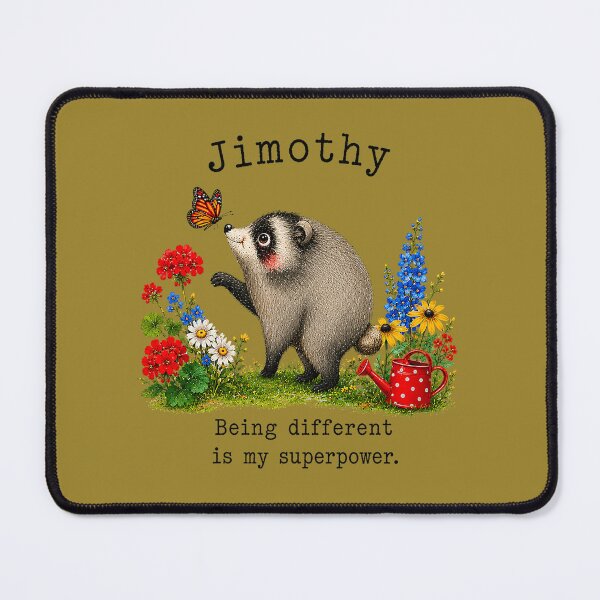 Item preview, Jimothy Opossum Being Different is My Superpower Raccoon Meme designed and sold by TESTTES.