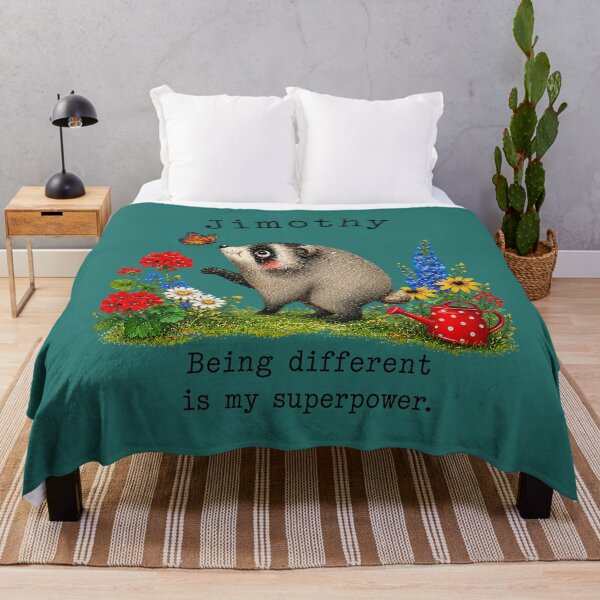 Item preview, Jimothy Opossum Being Different is My Superpower Raccoon Meme designed and sold by TESTTES.