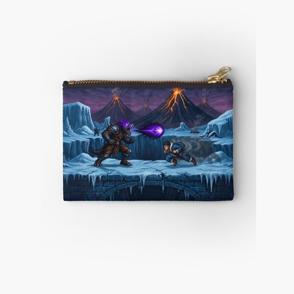 Item preview, Werewolf vs Martial Artist | Snow Volcano | Faux Retro Fighting Game Screenshot | Pixel Art designed and sold by GRAIL-PIXXAILL.