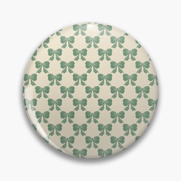 Item preview, Small Vintage Sage Green Bows on Cream Trellis designed and sold by DColourMuse.