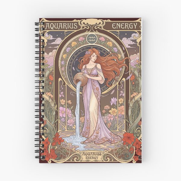 Item preview, Copy of Aquarius Energy Vintage Art Nouveau Zodiac T‑Shirt — Water Bearer Astrology Tee, Pastel Feminine Horoscope Graphic designed and sold by RSDigitalPrintDesign.
