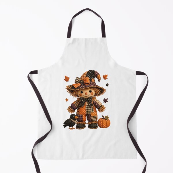 Item preview, Cute Patchwork Scarecrow | Farmhouse Autumn & Halloween Art designed and sold by DecoVibe.