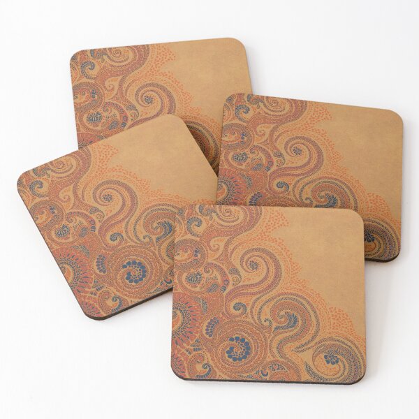 Item preview, Sandstone Terracotta Swirl Tentacle Mosaic Pointillism Art designed and sold by GrinGalore.