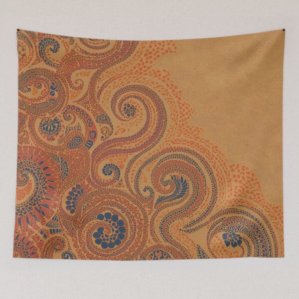 Item preview, Sandstone Terracotta Swirl Tentacle Mosaic Pointillism Art designed and sold by GrinGalore.