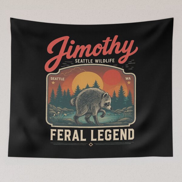 Item preview, Jimothy Raccoon, Funny Seattle Meme Legend, Feral Animal designed and sold by IsoldeCeleste.