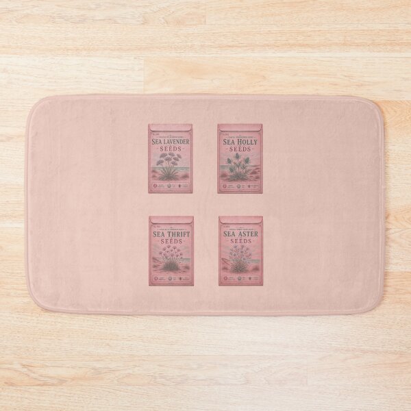 Item preview, Vintage Seed Packets PRINT ONLY NOT REAL- Coastal Wildflowers Series 001-004 - coastal pink color designed and sold by Beachy.