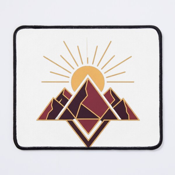 Item preview, Geometric Mountain Radiant Sun Emblem designed and sold by Dzblack.