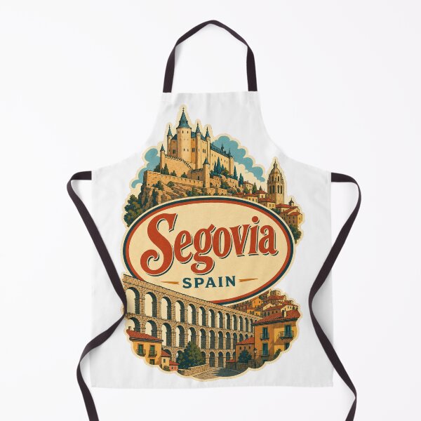 Item preview, Segovia Spain Travel Souvenir - Retro Oval Label designed and sold by VisualArtsOasis.