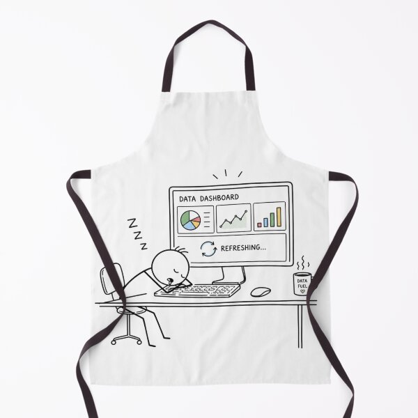 Item preview, Data Analyst Sleeping at Desk While Dashboard Refreshes - Funny Data Science & IT Meme designed and sold by Ink Matrix.