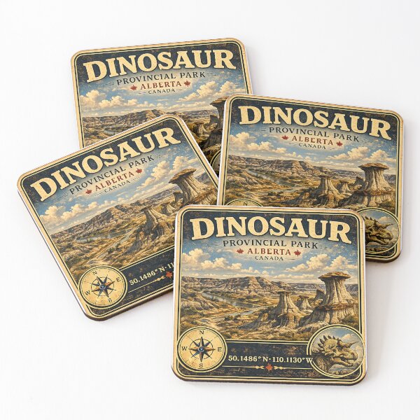 Item preview, Dinosaur Provincial Park Alberta Vintage Travel Sticker designed and sold by naturalsurvival.