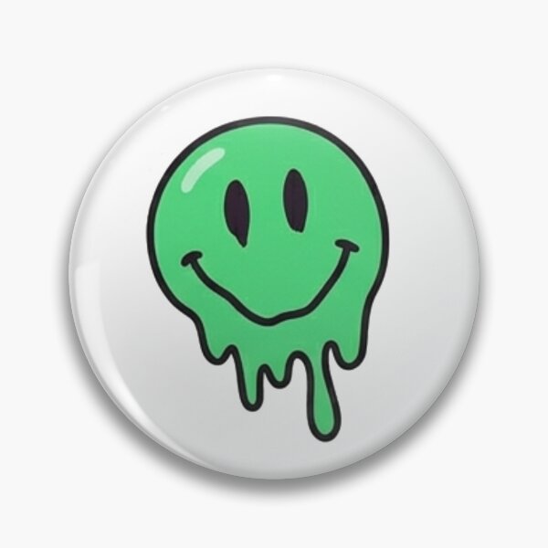 Item preview, Trippy Dripping Green Melting Smiley Face Aesthetic designed and sold by Rehnair.